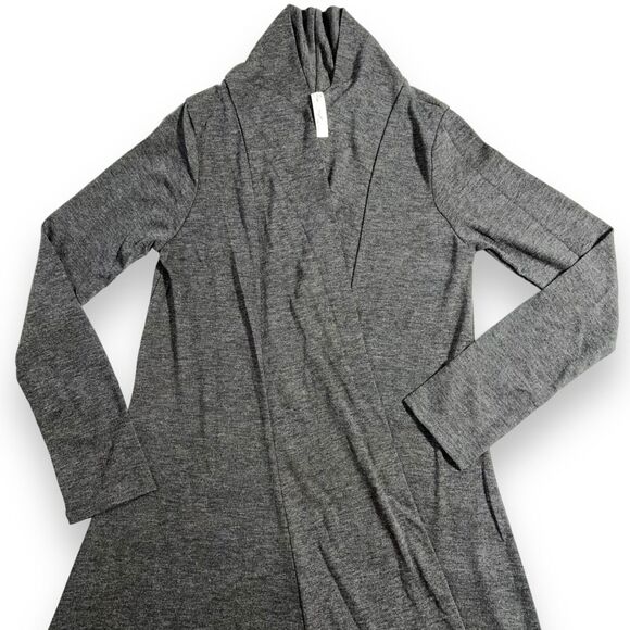 Bee Uniq Womens Cardigan Sweater Knee Length Open Front Hacci Duster Gray Small - Picture 3 of 11